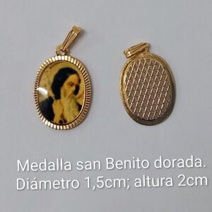 Medalla San Benito Pequeña Dorada