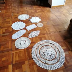 Tapete ganchillo artesanales antiguos